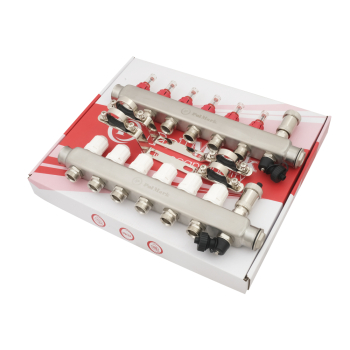 Колектор PLM 1'x3/4' 6 виходів з повітровідвідником з витратомірами без євроконусів