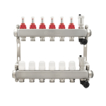 Колектор PLM 1'x3/4' 6 виходів з повітровідвідником з витратомірами без євроконусів