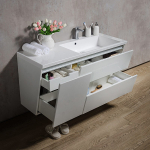 Тумба навісна Fancy Marble Cyprus 1250 з умивальником Peggy 1250R