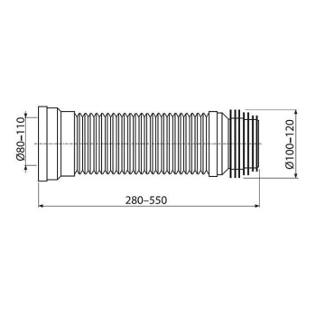 Гнучка труба для унітазу Alcaplast А97