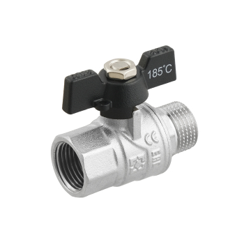 Кран кульовий Raftec BLACK PN50 ВЗ 1/2' метелик DRB11