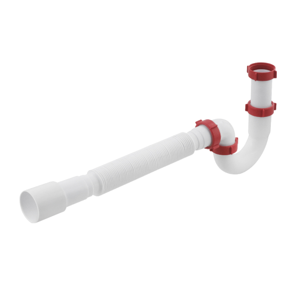 Сифон для мийки PLM 1 1/2'x40 без випуску/з гофротрубою 40x40/50 PM 40 SF 20 01