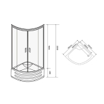 Душова кабіна Eger Magrit 200x90 599-587