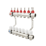 Коллектор PLM 1'x3/4' 7 выходов с термоклапанами и расходомерами PBMF107