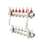 Коллектор PLM 1'x3/4' 7 выходов с термоклапанами и расходомерами PBMF107