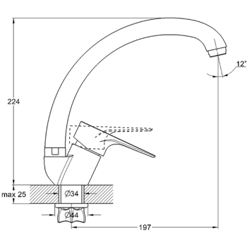 Змішувач для кухні G-lauf NUD4- A045