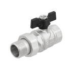 Кран шаровый с американкой Raftec BLACK PN40 ВН 3/4' бабочка