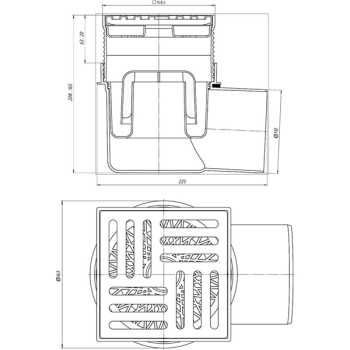 Трап зливний Ani Plast ТА 1610