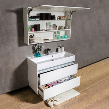 Тумба навісна Fancy Marble Sherman 1000 з умивальником Signe 1000