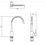 Змішувач для кухні VENTA VS412SS