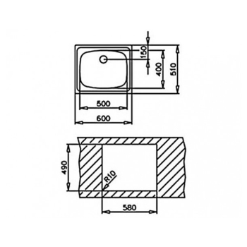 Мийка для кухні TEKA TUNIVERSAL 465.465 1B 465x465 Нержавійка