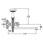 Смеситель для ванной G-lauf QST3- A827