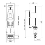 Сливной механизм PLM с нижней подводкой 1/2' PM 43 AY 30 01