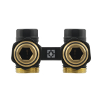 Термокомплект нижнього підключення кутовий з термоголовкою Raftec BLACK DAHU11-B