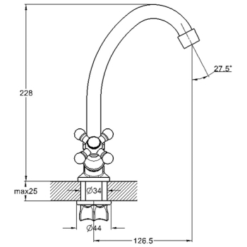 Змішувач для кухні G-lauf JMX4- A605