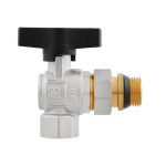 Кран кульовий з американкою кутовий Raftec GOLD PN64 ВН 1/2' GRDA01
