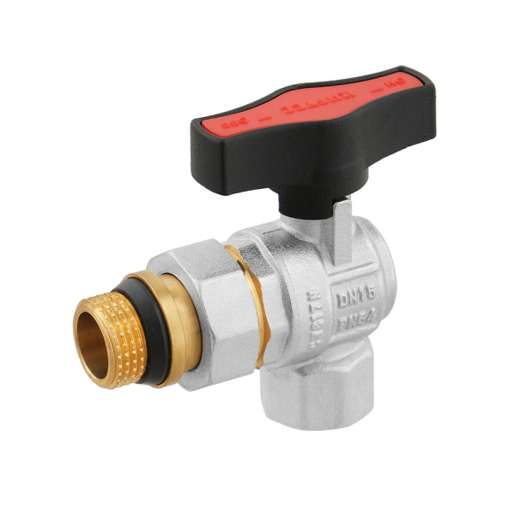 Кран кульовий з американкою кутовий Raftec GOLD PN64 ВН 1/2' GRDA01