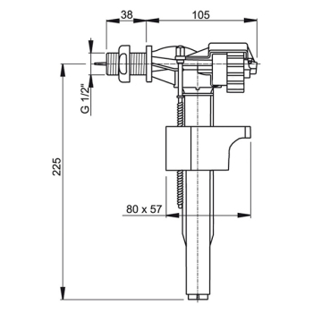 Впускний механізм Alcaplast A15-1/2'