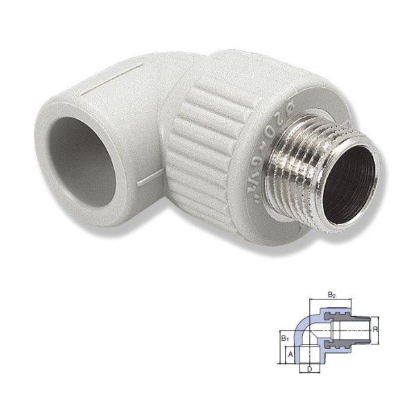 Колено PPR Ekoplastik НН 20х1/2' SKOE02020X