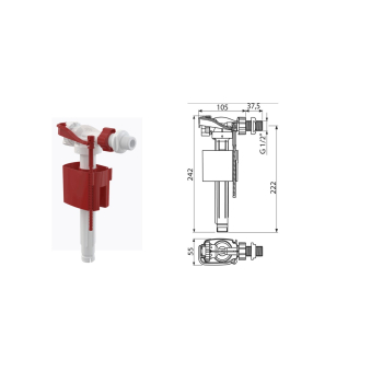 Впускний механізм Alcaplast A15-1/2'