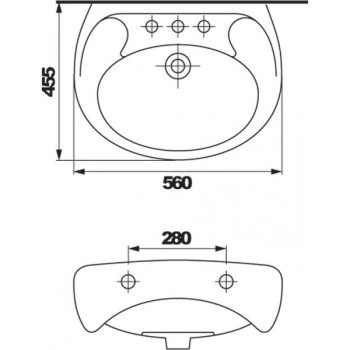 Умивальник Cersanit EKO 55
