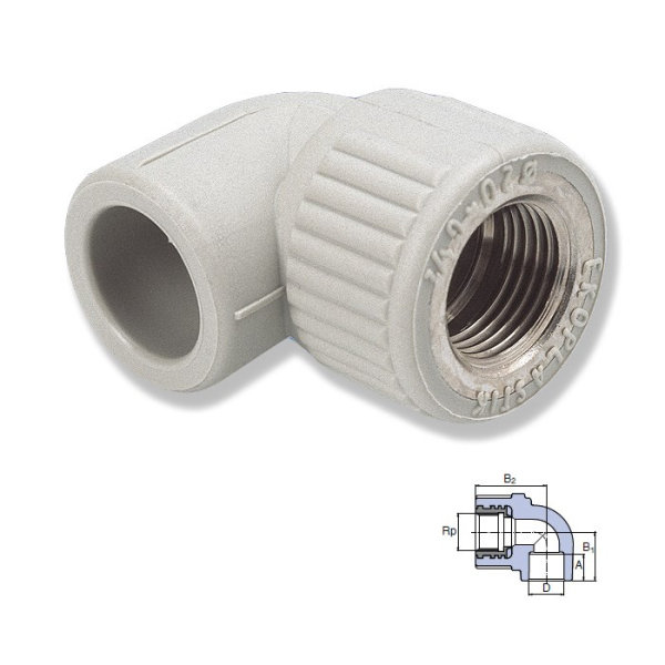 Колено PPR Ekoplastik ВВ 25х1/2' SKOI02520E