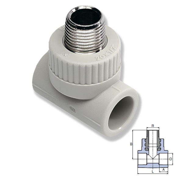 Трійник Ekoplastik 25х3/4' STKE02525X