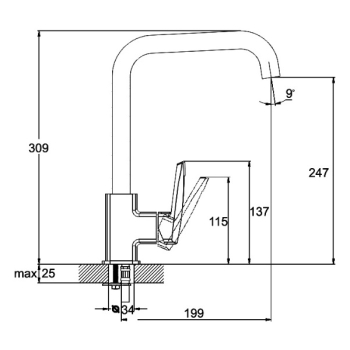Змішувач для кухні G-lauf С033