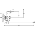 Смеситель для ванной G-lauf NUD7- A045