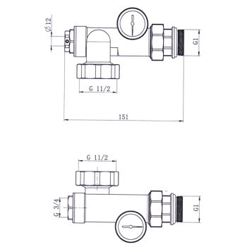 Комплект підключення Raftec 1 '' PCNR03 для колекторного блоку