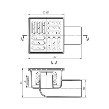 Трап зливний Ani Plast ТА 5102
