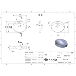 Умывальник Miraggio DEVON 550 белый глянец + перелив