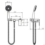 Смеситель для ванной VENTA VC373PS