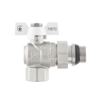 Кран угловой с американкой Raftec WHITE DN15 1/2' с антипротечкой бабочка