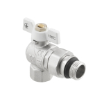 Кран угловой с американкой Raftec WHITE DN15 1/2' с антипротечкой бабочка