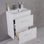 Тумба навісна Fancy Marble Crete 55 з умивальником UM-550