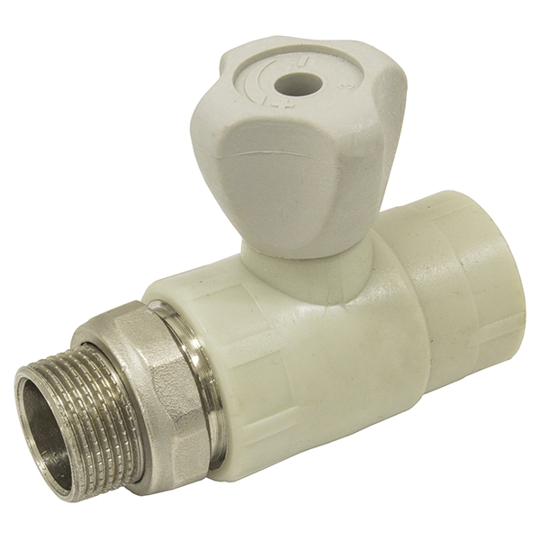 Кран з накидною гайкою прямий ЭКО PN20 20мм 1/2 '