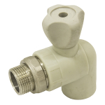 Кран з накидною гайкою кутовий ЭКО PN20 20мм 1/2 '