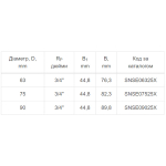 Вварное седло PPR Ekoplastik с МРН НН 63x25мм SNSE06325X