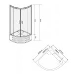 Душевая кабина Eger Tisza Mely 200x90 599-187