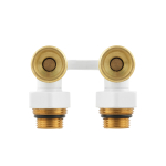 Термокомплект нижнього підключення кутовий з термоголовкою Raftec WHITE DAHU11-W