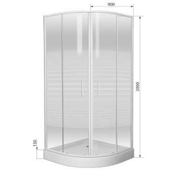 Душова кабіна Eger Tisza 200x80 599-021-A/1