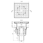 Трап сливной Ani Plast ТА 5710