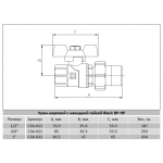 Кран кульовий з американкою Raftec RED PN40 ВЗ 1' метелик