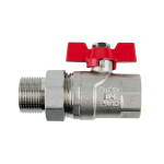 Кран кульовий з американкою Raftec RED PN40 ВЗ 1' метелик