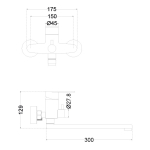 Смеситель для ванной VENTA VA7046A