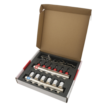 Колектор PLM 1'x3/4' 6 виходів з термоклапанами та витратомірами PBMF106