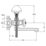 Смеситель для ванной G-lauf QMT3- A722