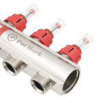 Коллектор PLM 1'x3/4' 10 выходов с термоклапанами и расходомерами PBMF110