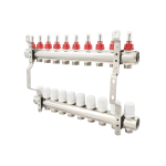 Коллектор PLM 1'x3/4' 10 выходов с термоклапанами и расходомерами PBMF110